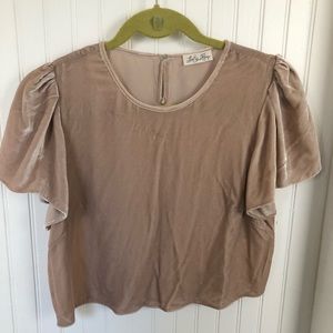 LOVE SHACK FANCY velvet crop top!
